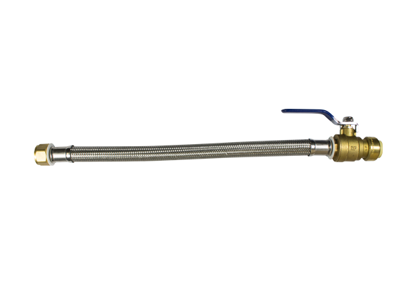 Connecteur Pour chauffe-eau avec valve à bille / Heater Hose With Ball Valve